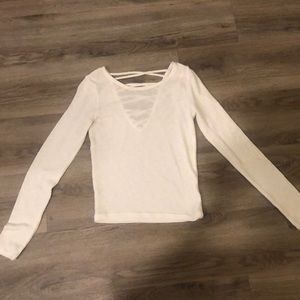 Whit knit long sleeve shirt